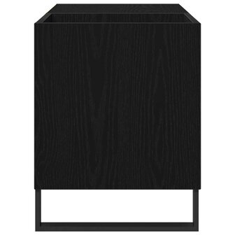Platenkast met plank Zwart eiken 85 x 38 x 48 cm Bewerkt hout 6