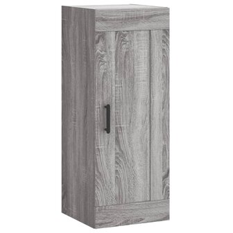 Wandkast 34,5x34x90 cm bewerkt hout grijs sonoma eikenkleurig 2