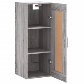 Wandkast 34,5x34x90 cm bewerkt hout grijs sonoma eikenkleurig 6