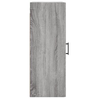 Wandkast 34,5x34x90 cm bewerkt hout grijs sonoma eikenkleurig 8