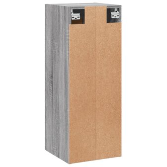 Wandkast 34,5x34x90 cm bewerkt hout grijs sonoma eikenkleurig 9