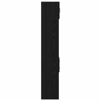 Slanke Opbergkast Zwart eiken 30 x 42.5 x 225 cm Bewerkt hout 8