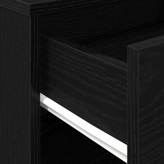 Opbergkast met wiel Zwart eiken 46 x 36 x 59 cm Bewerkt hout 9