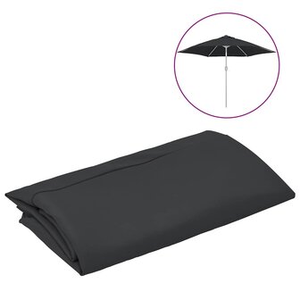 Vervangingsdoek voor parasol 300 cm zwart 2