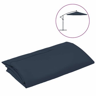 Vervangingsdoek voor zweefparasol 300 cm blauw 2
