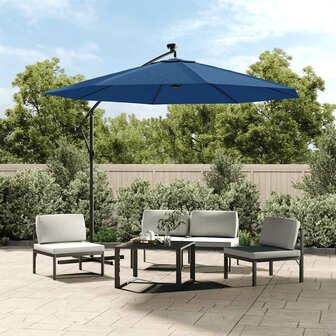 Vervangingsdoek voor zweefparasol 300 cm azuurblauw 1