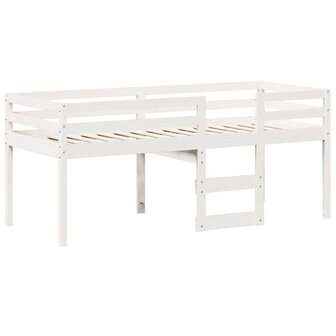 Hoogslaper met huisje 75x190 cm massief grenenhout wit 5