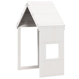 Hoogslaper met huisje 75x190 cm massief grenenhout wit 6