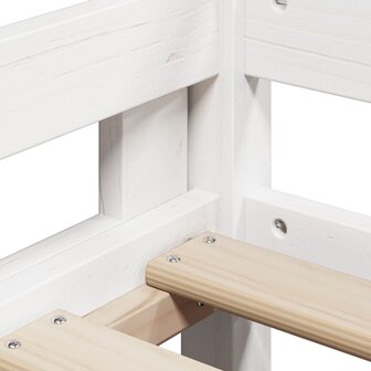 Hoogslaper met huisje 75x190 cm massief grenenhout wit 9