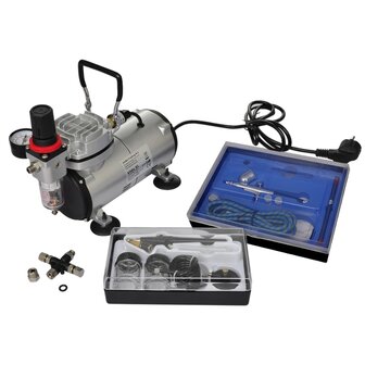 Airbrush-compressorset met 2 pistolen   1