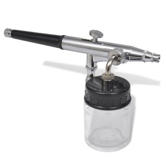 Airbrush set met glazen beker 0,2 / 0,3 / 0,5 mm mondstukken 5