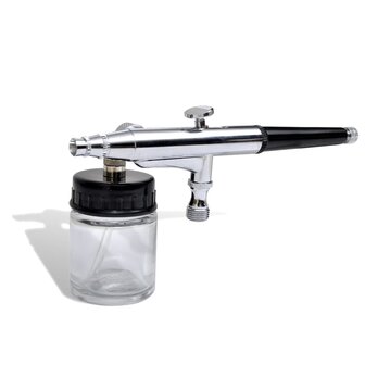 Airbrush set met glazen beker 0,2 / 0,3 / 0,5 mm mondstukken 6