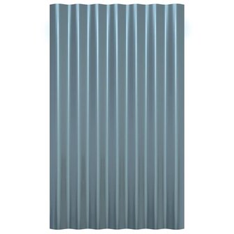 Dakpanelen 36 st 60x36 cm gepoedercoat staal grijs 4