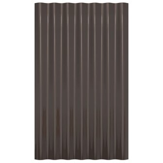 Dakpanelen 36 st 60x36 cm gepoedercoat staal bruin 4