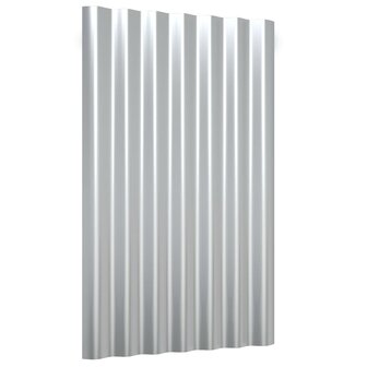 Dakpanelen 36 st 60x36 cm gegalvaniseerd staal zilverkleurig 3