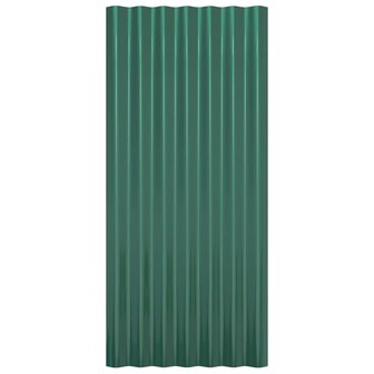 Dakpanelen 36 st 80x36 cm gegalvaniseerd staal groen 4