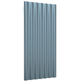 Dakpanelen 36 st 80x36 cm gegalvaniseerd staal grijs 3