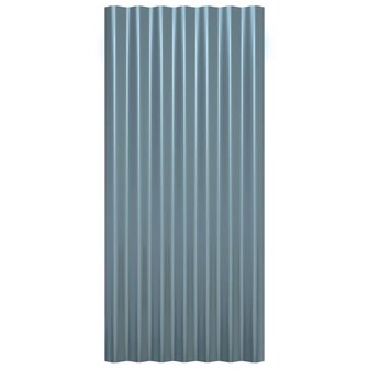 Dakpanelen 36 st 80x36 cm gegalvaniseerd staal grijs 4
