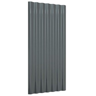Dakpanelen 36 st 80x36 cm gepoedercoat staal antracietkleurig 3