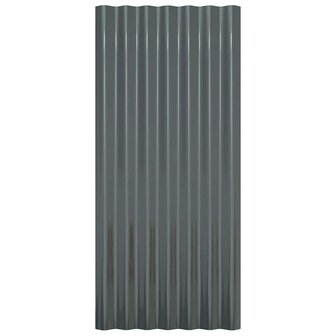 Dakpanelen 36 st 80x36 cm gepoedercoat staal antracietkleurig 4