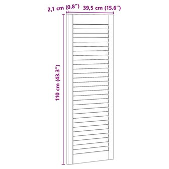 Kastdeuren 4 pcs Bruin 110 x 39.5 x 2.1 cm Massief grenenhout 9
