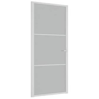 Binnendeur 93x201,5 cm matglas en aluminium wit 2