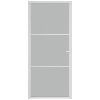 Binnendeur 93x201,5 cm matglas en aluminium wit 3