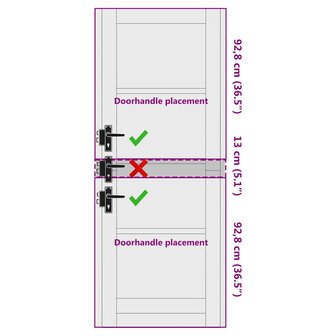 Binnendeur met Glas Wit 73.5 x 198.5 cm 9