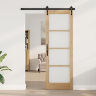 Binnendeur met Glas Bruin 73.5 x 211 cm 1
