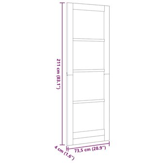 Binnendeur met Glas Wit 73.5 x 211 cm 9
