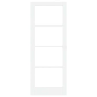 Binnendeur met Glas Wit 78 x 202 cm Massief grenenhout en glas 5