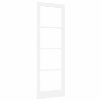 Binnendeur met Glas Wit 78 x 232 cm Massief grenenhout en glas 2