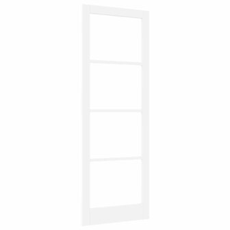 Binnendeur met Glas Wit 83 x 232 cm Massief grenenhout en glas 2