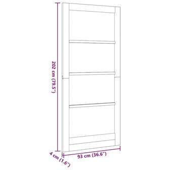 Binnendeur met Glas ORKDAL Bruin 93 x 202 cm 8
