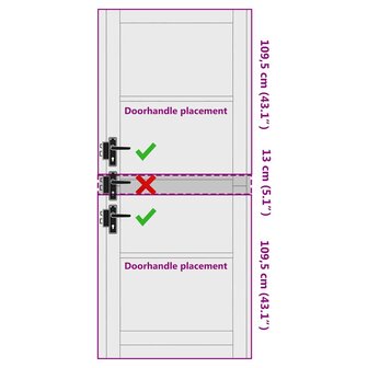 Binnendeur met Glas Bruin 93 x 232 cm 9