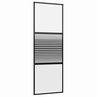 Schuifdeur Zwart 76 x 205 cm Verstevigd glas, Aluminium 2