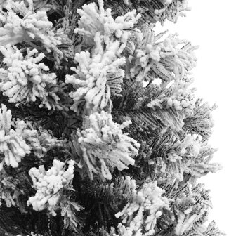Kunstkerstboom met sneeuw smal 150 cm PVC groen 5