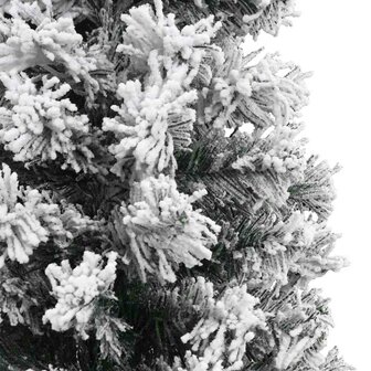 Kunstkerstboom met sneeuw smal 210 cm PVC groen 5