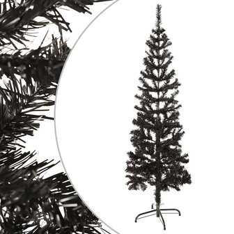 Kerstboom smal 150 cm zwart 1