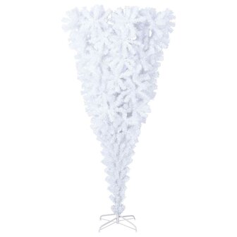Kunstkerstboom met standaard omgekeerd 180 cm wit 3