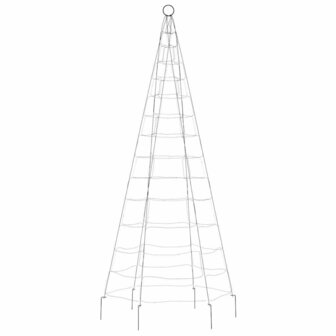 LED-kerstboom op vlaggenmast 200 LEDs kleurrijk 180 cm 5