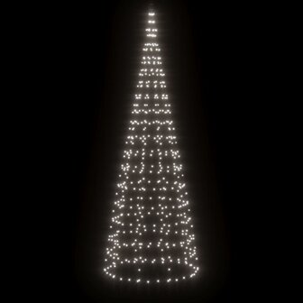 LED-kerstboom aan vlaggenmast 550 LEDs koud wit 300 cm 3