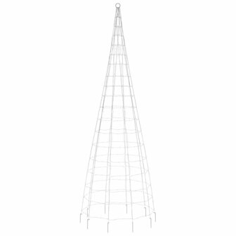 LED-kerstboom aan vlaggenmast 550 LEDs koud wit 300 cm 5