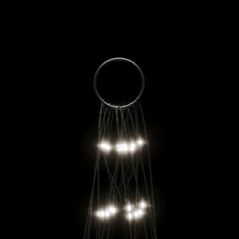 LED-kerstboom aan vlaggenmast 550 LEDs koud wit 300 cm 6