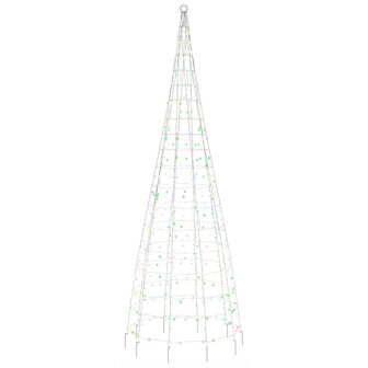 LED-kerstboom aan vlaggenmast 550 LEDs kleurrijk 300 cm 4