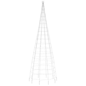 LED-kerstboom aan vlaggenmast 550 LEDs kleurrijk 300 cm 5