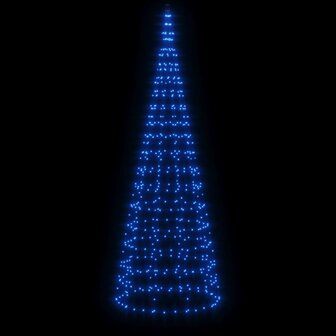 LED-kerstboom aan vlaggenmast 550 LED&amp;apos;s 300 cm blauw 3