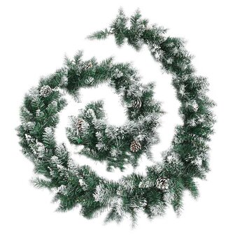 Kerstslinger met LED-lampjes 5,2 m PVC groen 3