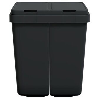 Dubbele vuilnisbak 2x25 L antracietkleurig 3
