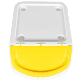 Afvalbakken met deksels stapelbaar 3 st PP 120 L wit 5